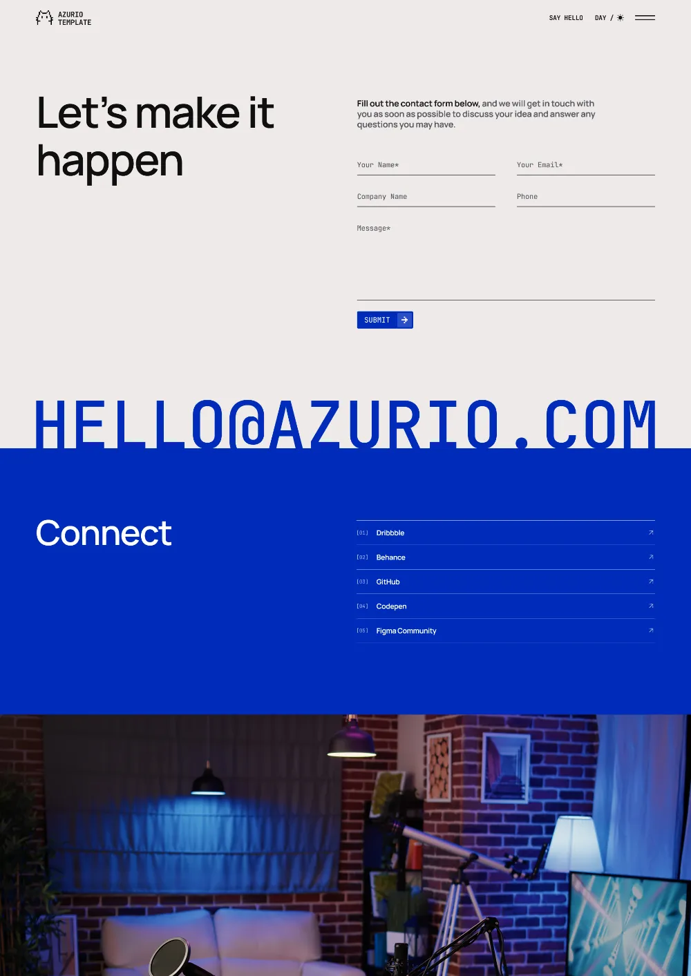 Apache Studio Template Gravity Image