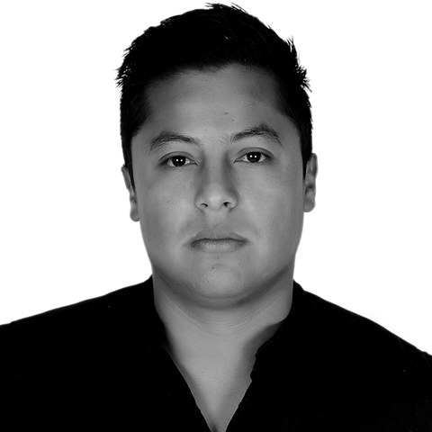 Retrato en blanco y negro de Heider Narváez
